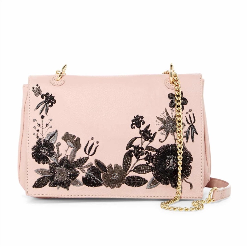 t-shirt & jeans embroidered chain strap crossbody